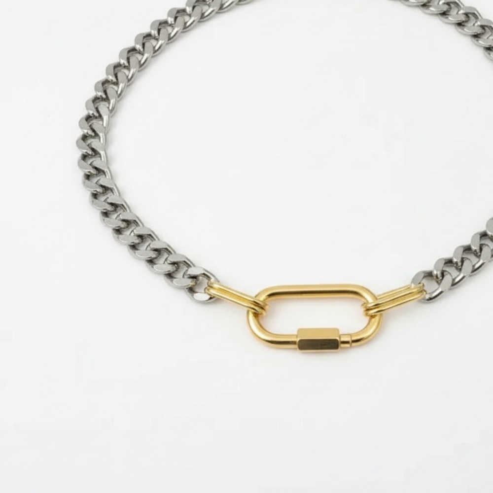 Gold and Silver Chain Necklace